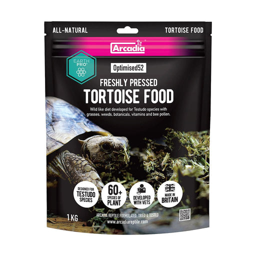 Arcadia Reptile EarthPro Optimised52 Tortoise Food 1KG - Reptiles By Post