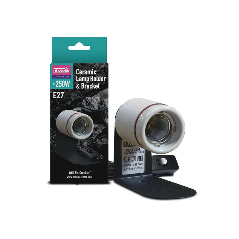 Arcadia Ceramic Lamp Holder & Bracket - Reptiles By Post