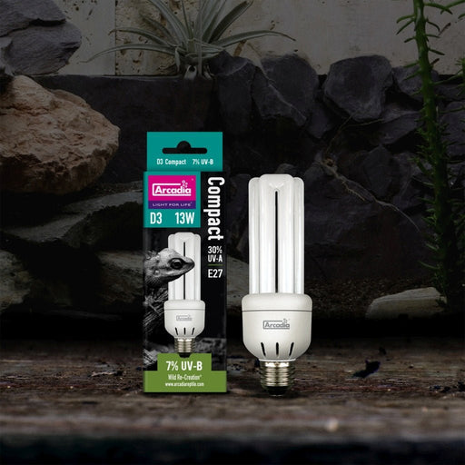 Arcadia Mini D3 7% Screw In Compact, 13 Watt - Reptiles By Post