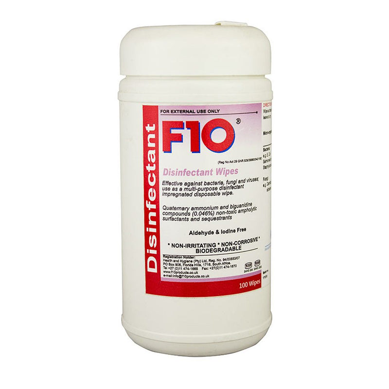 F10 Disinfectant Wipes (dispensing pack 100) - Reptiles By Post