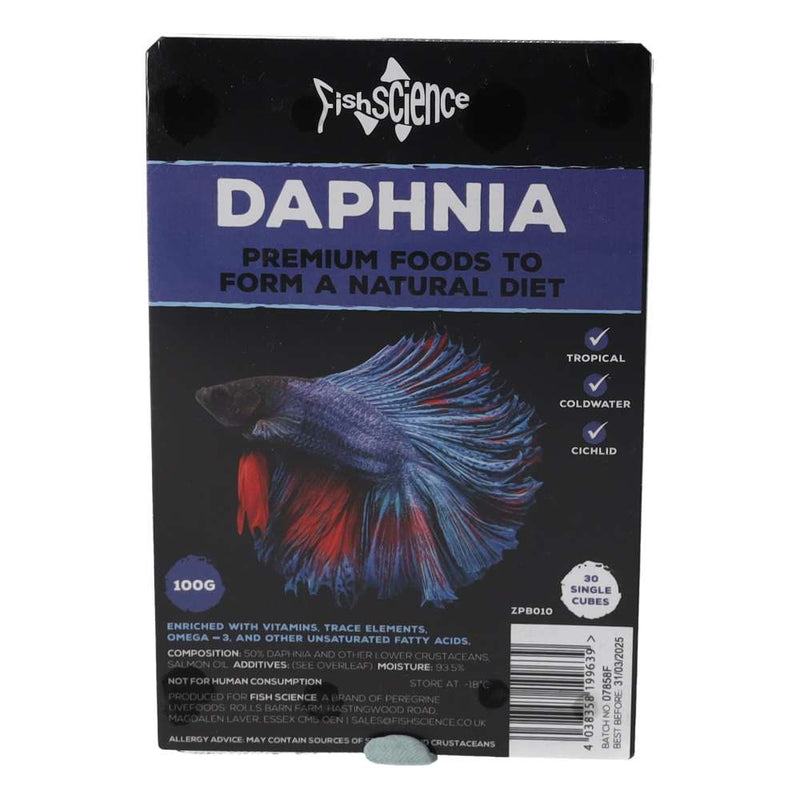 Fish Science Blister Pack Daphnia 100g - Reptiles By Post