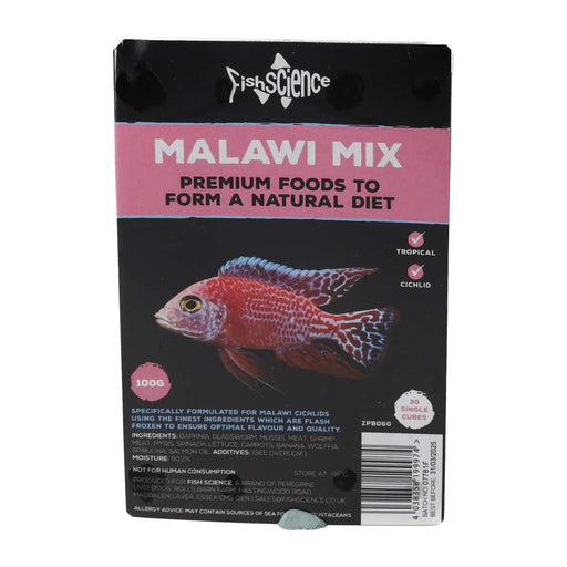 Fish Science Blister Pack Malawi Mix 100g - Reptiles By Post