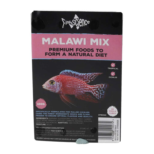 Fish Science Blister Pack Malawi Mix 100g - Reptiles By Post