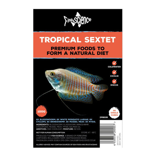 Fish Science Blister Pack Tropical Sextet 100g - Reptiles By Post