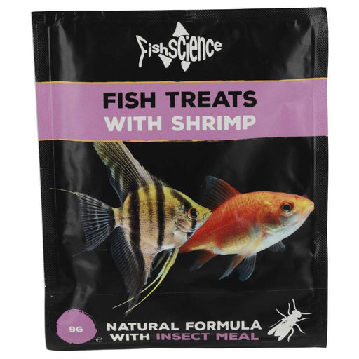 Fish Science Fish Treats + Shrimp 9g Sachet SINGLE - Reptiles By Post