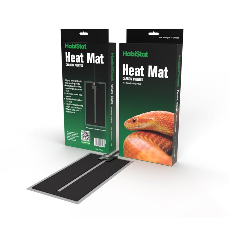 HabiStat Carbon Printed Heat Mat, 15 x 28cm (6 x 11"), 7 Watt - Reptiles By Post