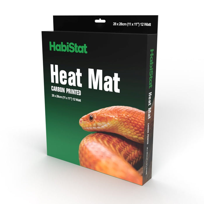 HabiStat Carbon Printed Heat Mat, 28 x 28cm (11 x 11"), 12 Watt - Reptiles By Post