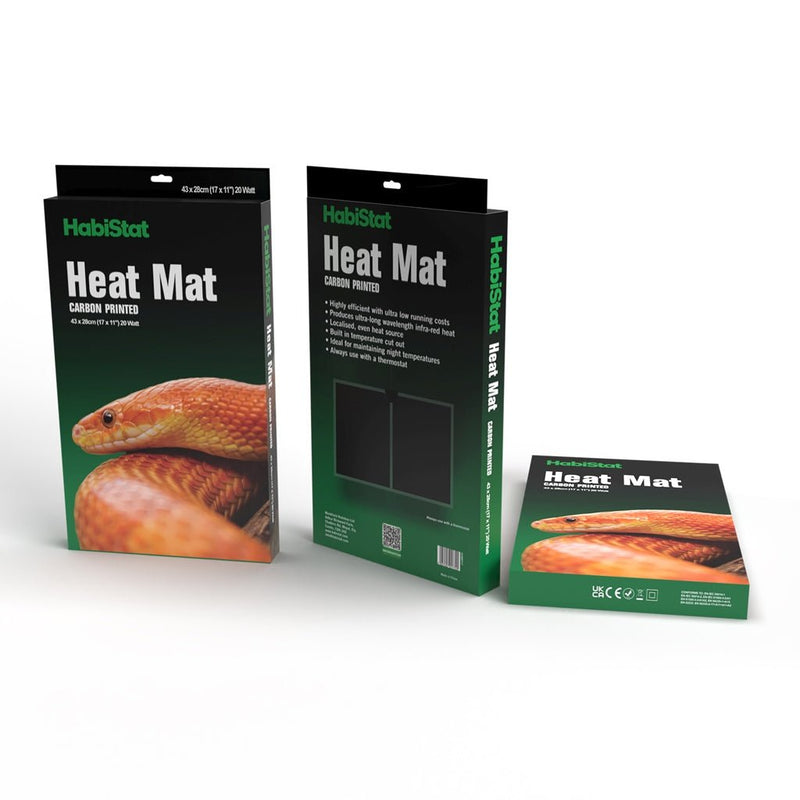 HabiStat Carbon Printed Heat Mat, 43 x 28cm (17 x 11"), 20 Watt - Reptiles By Post