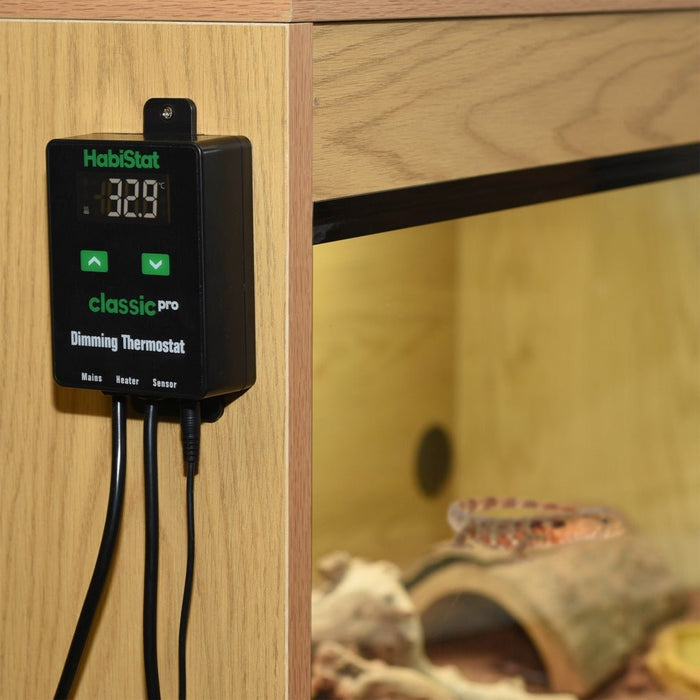 HabiStat Classic Pro Dimming Thermostat, Black, 450 Watt - Reptiles By Post