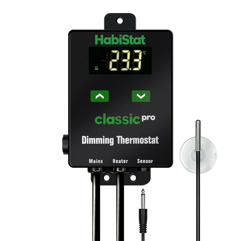 HabiStat Classic Pro Dimming Thermostat, Black, 450 Watt - Reptiles By Post