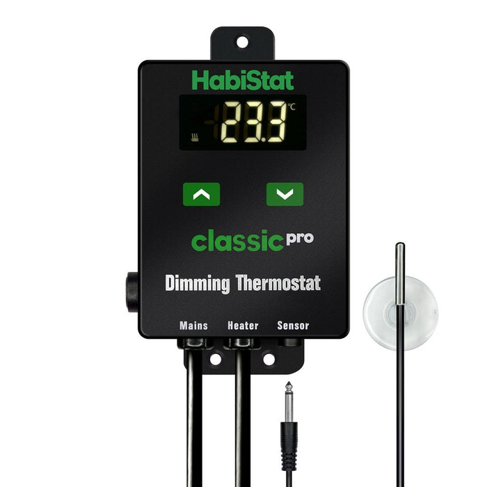 HabiStat Classic Pro Dimming Thermostat, Black, 450 Watt - Reptiles By Post