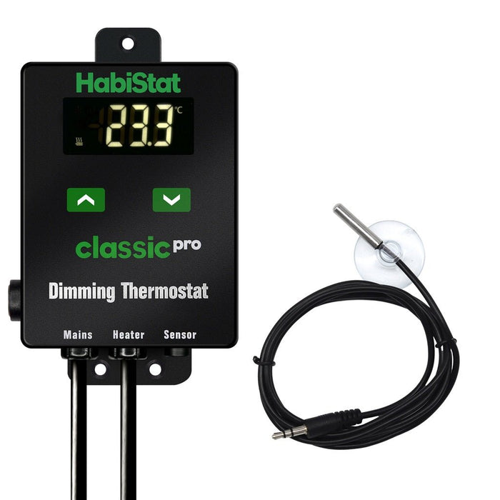 HabiStat Classic Pro Dimming Thermostat, Black, 450 Watt - Reptiles By Post