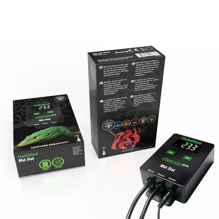 HabiStat Classic Pro Mat Stat, Black, 450 Watt - Reptiles By Post