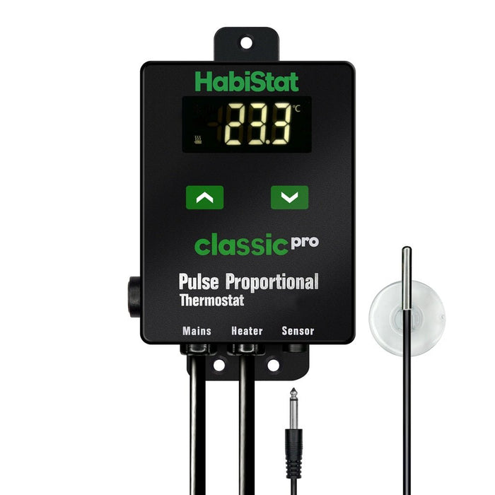 HabiStat Classic Pro Pulse Proportional Thermostat, Black, 450 Watt - Reptiles By Post