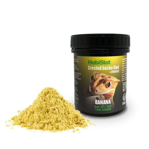 HabiStat Crested Gecko Diet, Banana and Cricket, 80g, Pot - Reptiles By Post