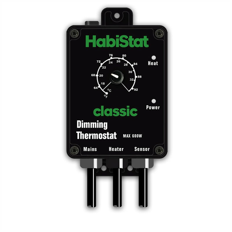 HabiStat Dimming Thermostat, Black, 600 Watt - Reptiles By Post
