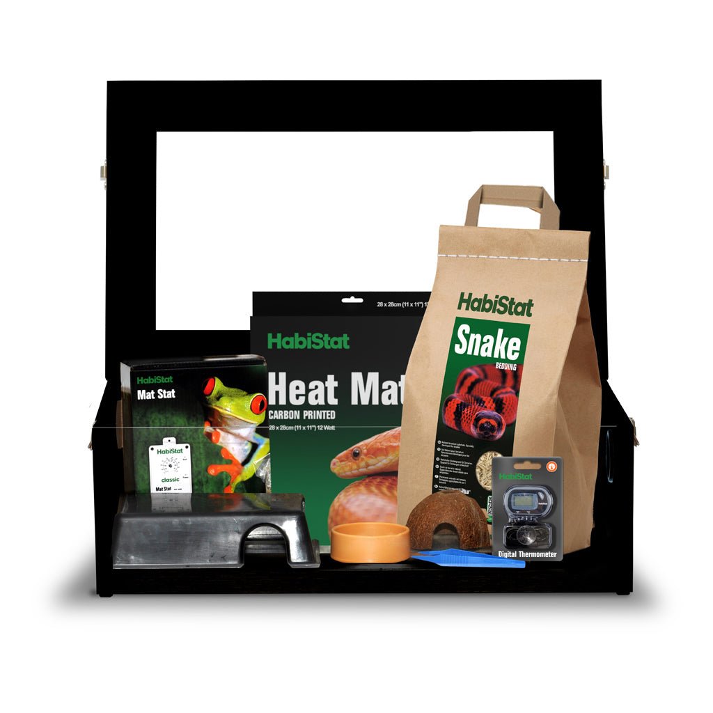 HabiStat Hatchling Snake Starter Kit, Black — Reptiles By Post