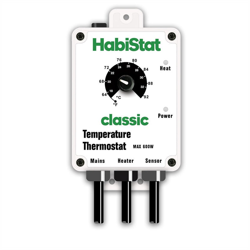 HabiStat Temperature Thermostat, White, 600 Watt - Reptiles By Post