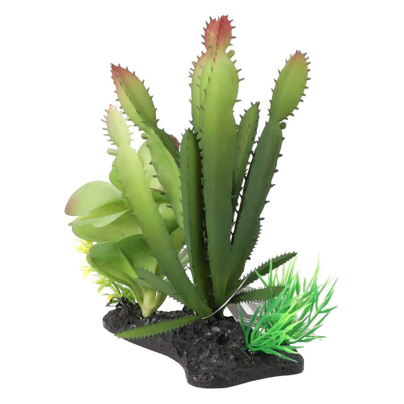 ProRep Euphorbia Plant on Log 15cm - Reptiles By Post