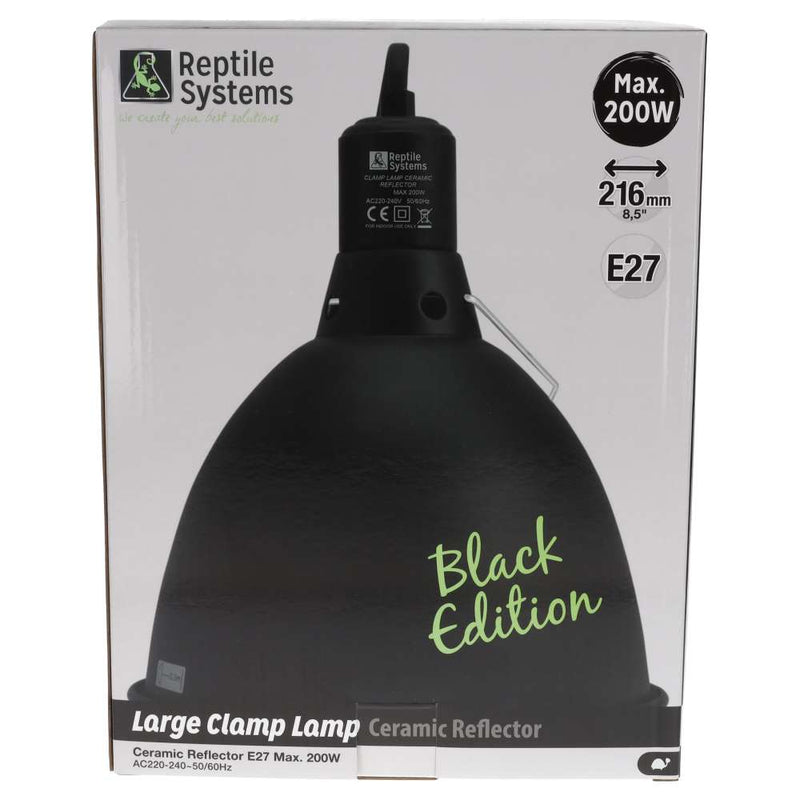 Reptile Systems Clamp Lamp Black Edition Large - Reptiles By Post