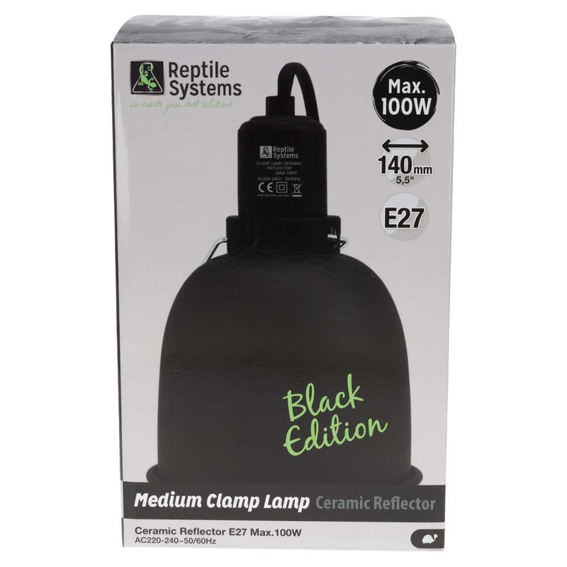 Reptile Systems Clamp Lamp Black Edition Medium - Reptiles By Post