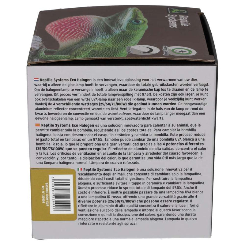 Reptile Systems Eco Halogen White 100w - Reptiles By Post