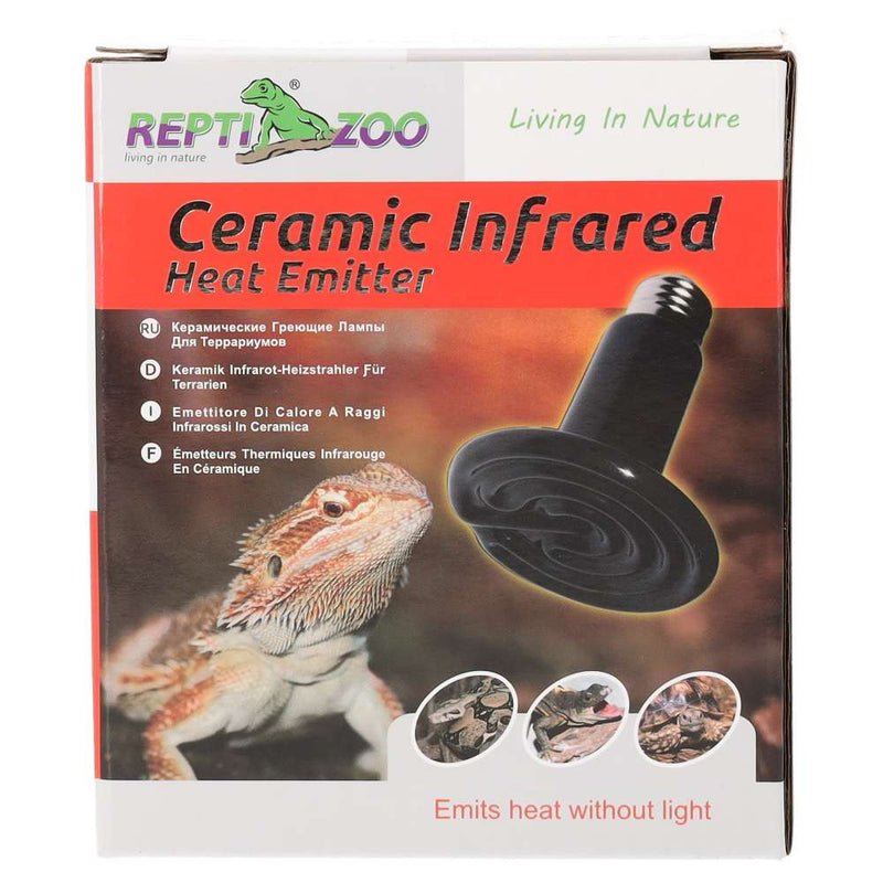 Reptizoo Ceramic Heat Emitter, Black - Reptiles By Post