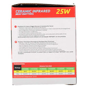 Reptizoo Ceramic Heat Emitter, Black - Reptiles By Post