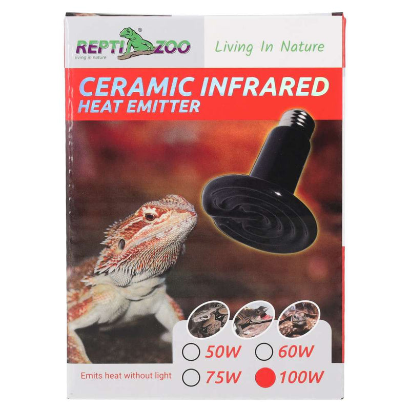 Reptizoo Ceramic Heat Emitter, Black - Reptiles By Post
