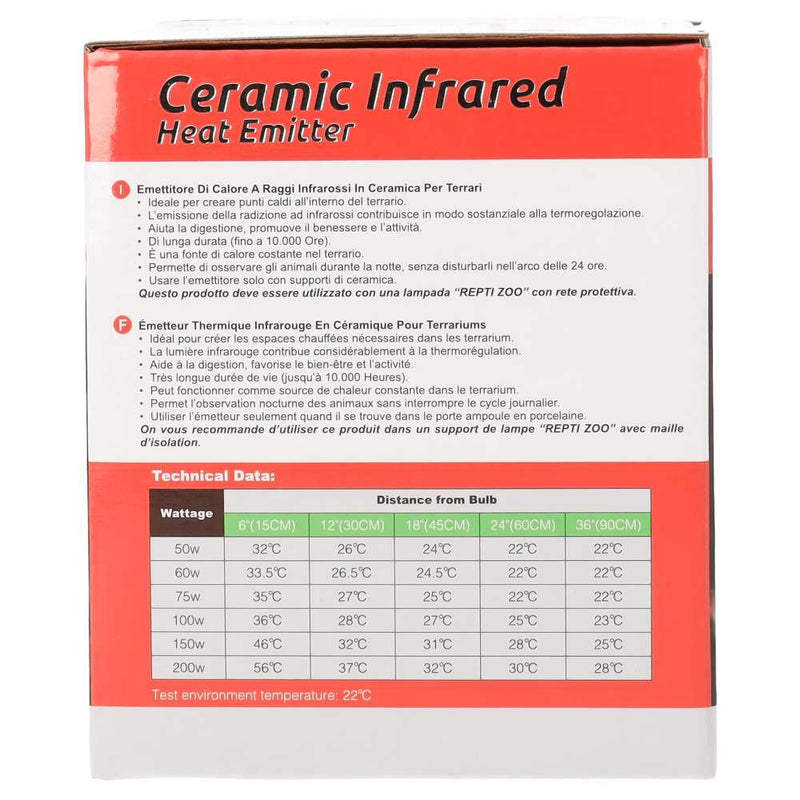 Reptizoo Ceramic Heat Emitter, Black - Reptiles By Post