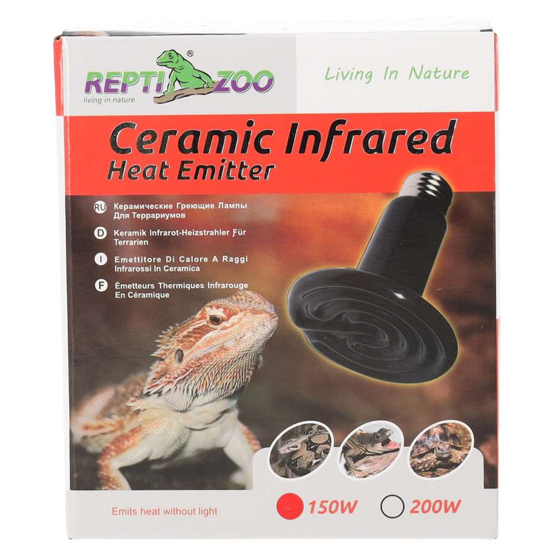 Reptizoo Ceramic Heat Emitter, Black - Reptiles By Post