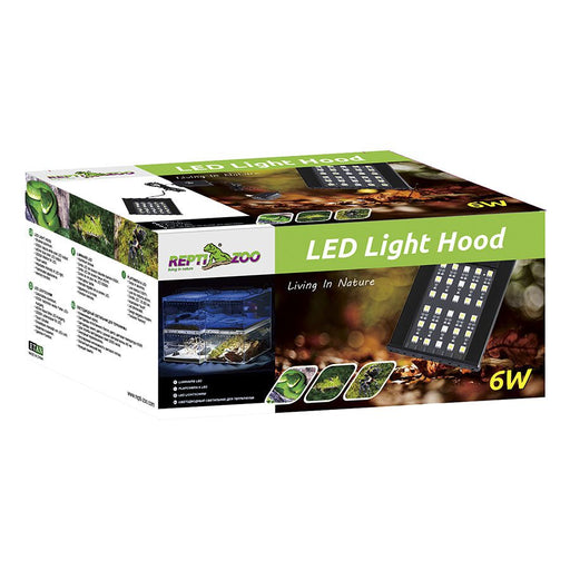 ReptiZoo LED Light Hood with Brackets - 6w - 13.2x9cm - Reptiles By Post