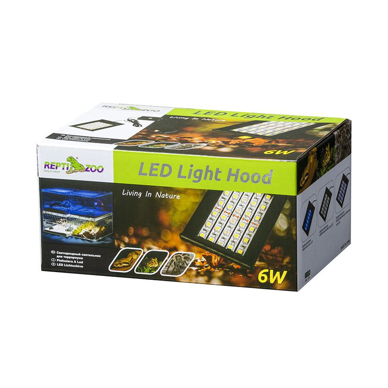 ReptiZoo LED Light Hood with Brackets - 6w - 13.2x9cm - Reptiles By Post