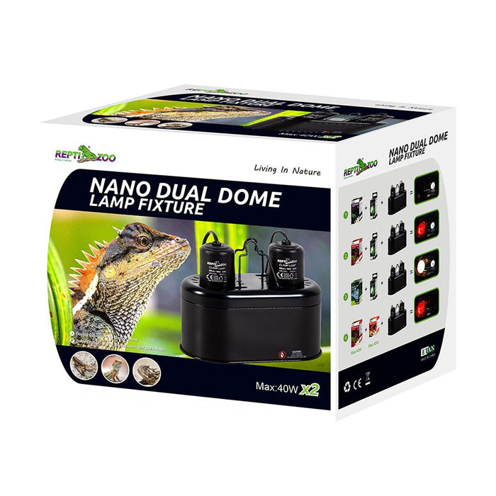 Reptizoo Mini Duel Lamp Dome (Max 40w x 2) - Reptiles By Post