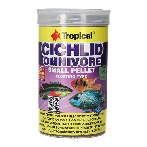 Tropical Cichlid Omnivore Small Pellet 1000ml/360g - Reptiles By Post