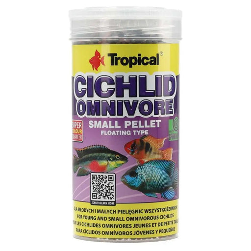 Tropical Cichlid Omnivore Small Pellet 250ml/90g - Reptiles By Post