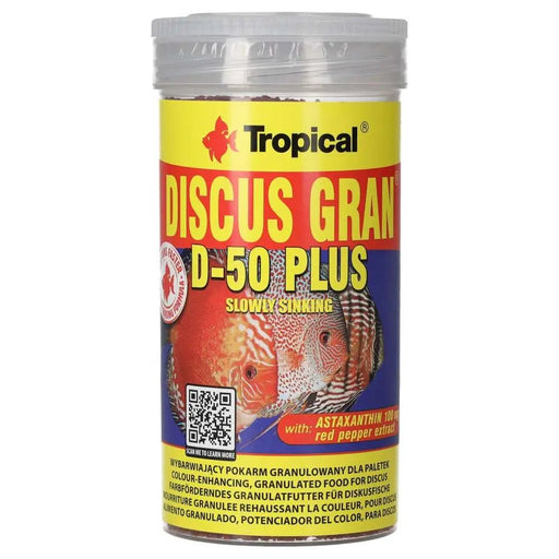 Tropical Discus Gran D - 50 Plus 250ml/110g - Reptiles By Post
