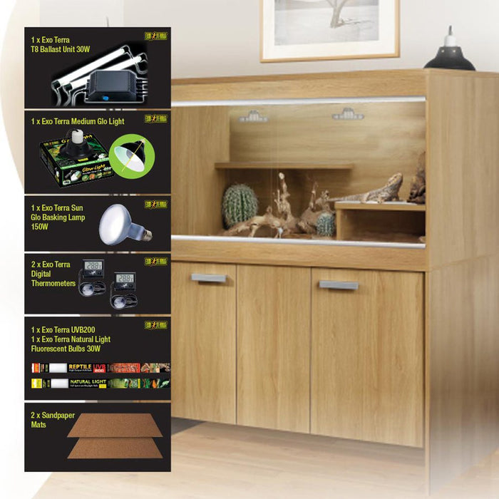 VivExotic Bearded Dragon Starter Kit Oak - Reptiles By Post