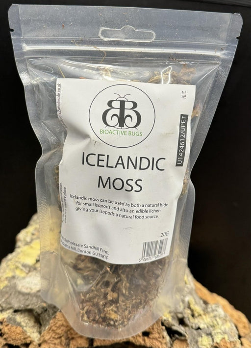 Bioactive Bugs - Icelandic Moss/Edible Isopod Hide 20g - Reptiles By Post