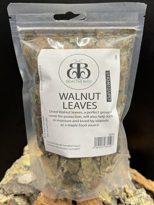 Bioactive Bugs - Walnut Leaves 50g - Reptiles By Post