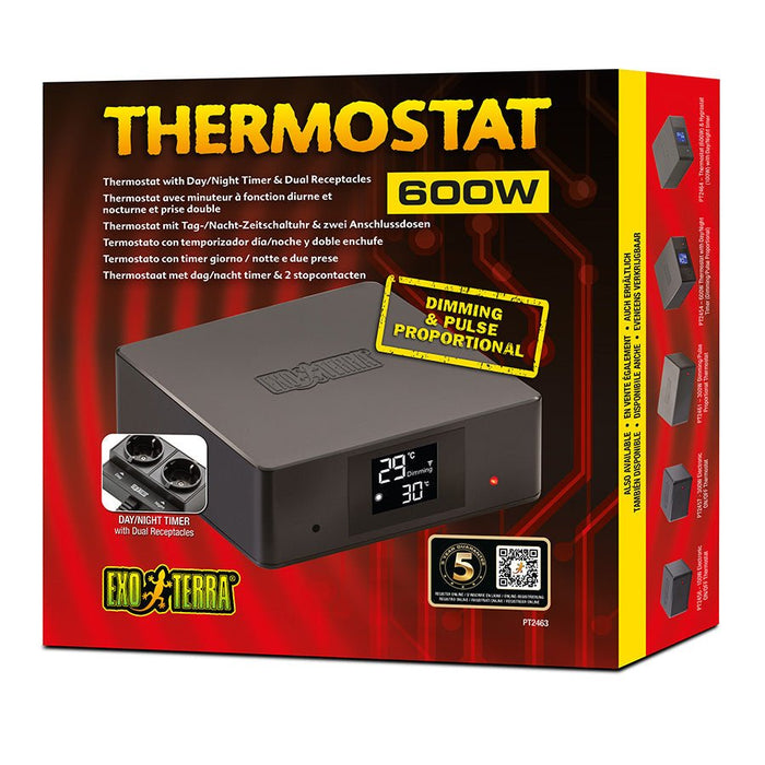 Exo Terra Thermostat 600w with Dual Recepticles - Reptiles By Post