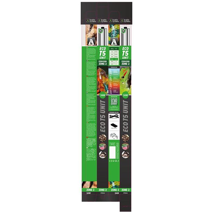 Reptile Systems Eco T5 Unit Zone 2, 24w 570mm - Reptiles By Post