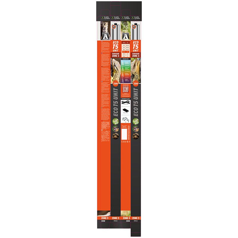 Reptile Systems Eco T5 Unit Zone 3, 39w 870mm - Reptiles By Post