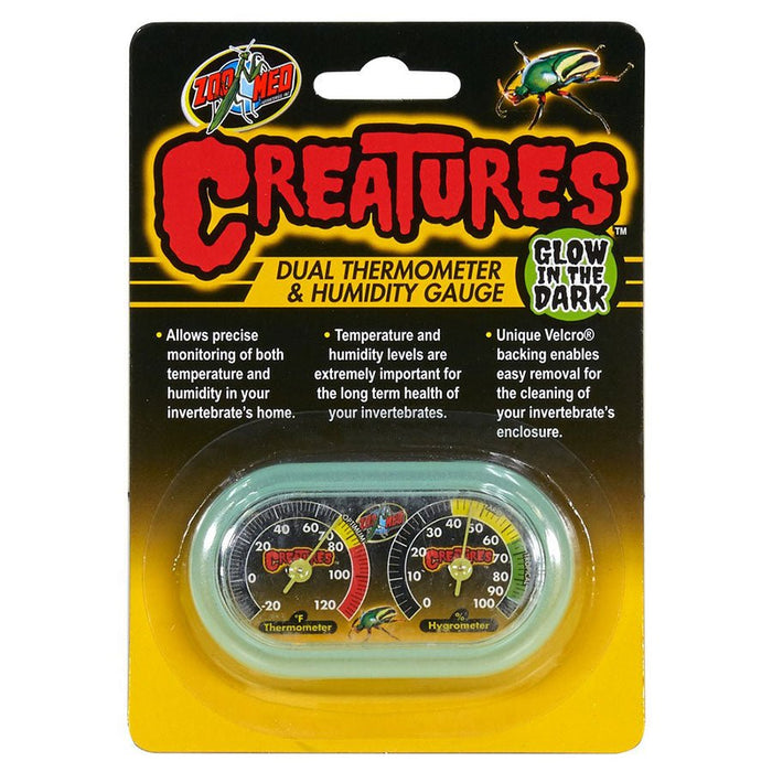 Zoo Med Creature Dual Thermoeter / Humidity Gauge - Reptiles By Post